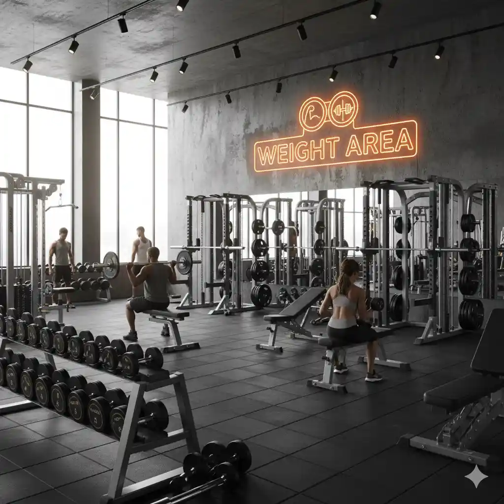 Weight training area
